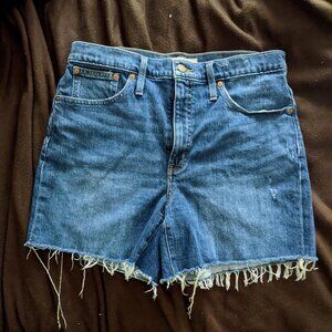 Madewell High-Rise Denim Jean Shorts – Size 30 – Malden Wash